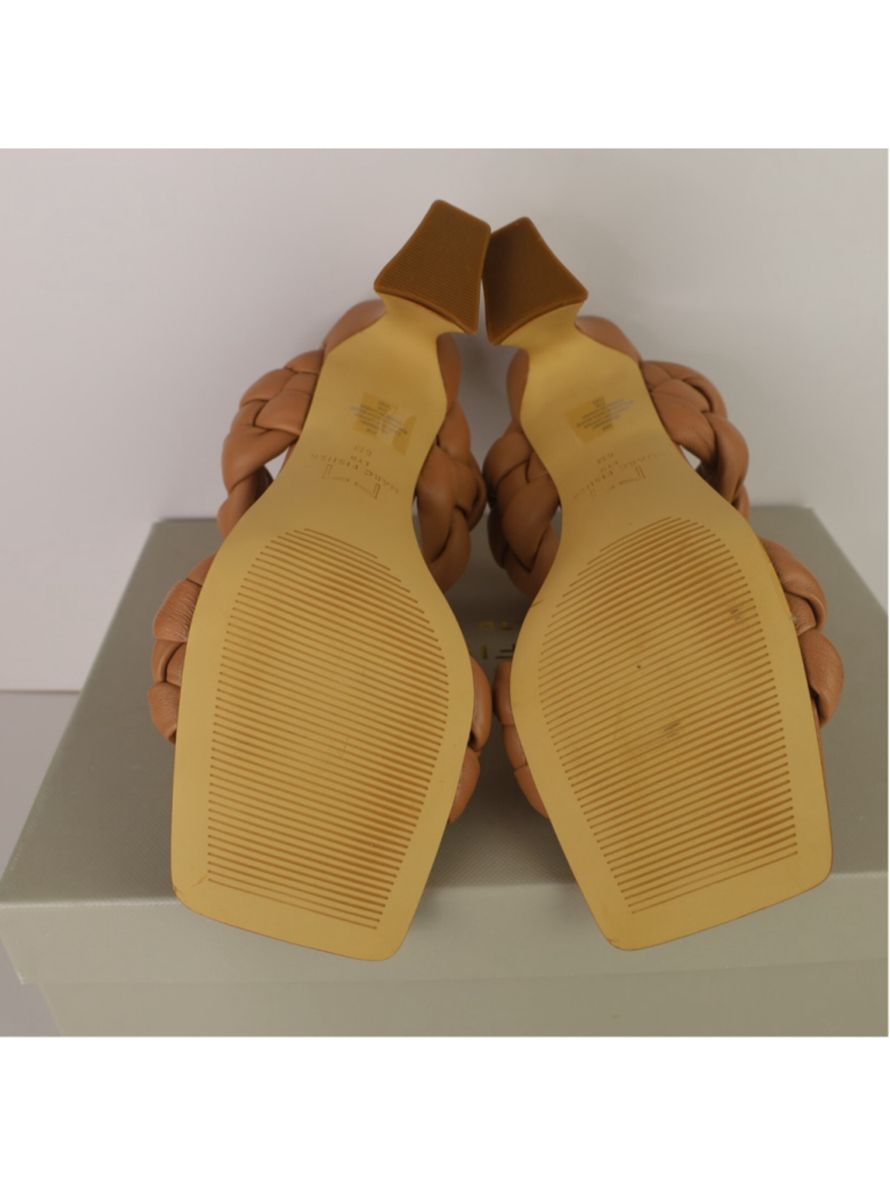 Marc Fisher Women's Hammy Braided High Heel Slide Sandals Natural Size 6- 0380 - Picture 12 of 14